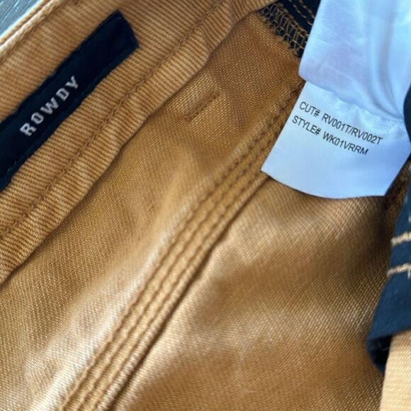 RVCA ROWDY 100% Cotton Light Orange/Tan Zip Up Skirt Raw Hem Women’s Size 27 - Picture 4 of 9